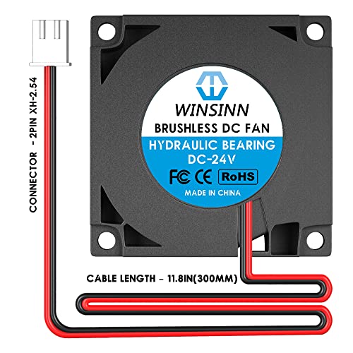 WINSINN 40mm Blower Fan 24V, Ender 3 Fan Upgrade 24 Volt Fans Blower 4010 Hydraulic Bearing, Works with Ender 3 Pro 3X CR-10S (Pack of 5Pcs) - Image 4