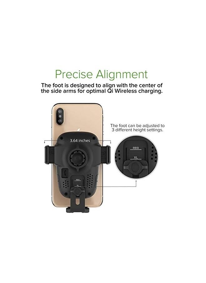 erorex Auto Sense Qi Wireless Charging Car Charger Automatic Clamping Cup Holder Phone Mount For Iphone, Galaxy  - Image 4