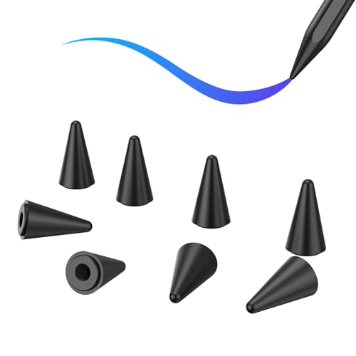 COO 8 Pack Pencil Tips, Replacement Tips Only Compatible with Our KARFUN Pencil, iPencil Nib for iPad Pencil 2018-2023, iPad 10/9/8/7/6 Gen, iPad Pro 11/12.9, iPad Air 5/4/3, iPad mini 6/5Gen (Black) - Image 1