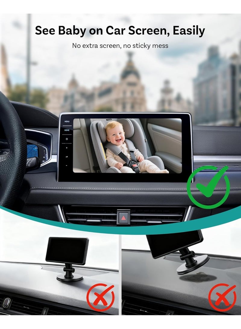 Ottocast Cabin Care CarPlay Adapter 2026, Ottocast Mini Rear Seat Camera 1080P, USB-A Plug & Play, Factory Wired CarPlay Only - Image 5