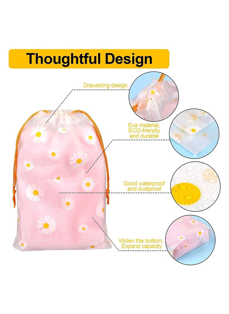Arabest - 15Pcs Plastic Drawstring Bag, Travel Shoe Bags, Waterproof Drawstring Storage Bags, Reusable Space Saver Storage Bag for Toys Shoe Clothes Towel 3 Sizes - Image 1