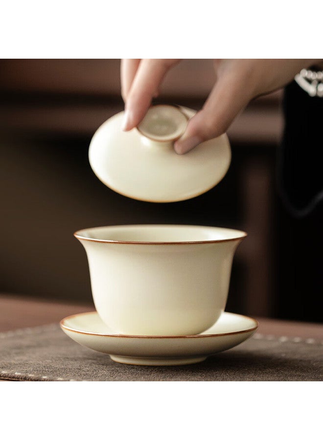 TANGFENG طقم شاي كونغ فو من تانغفينغ رو كيلن، سيراميك صيني فاخر مع غايوان وأكواب شاي، مجموعة تحضير الشاي - Image 3