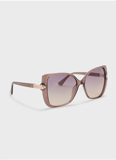 GUESS Mirrored Round Sunglasses