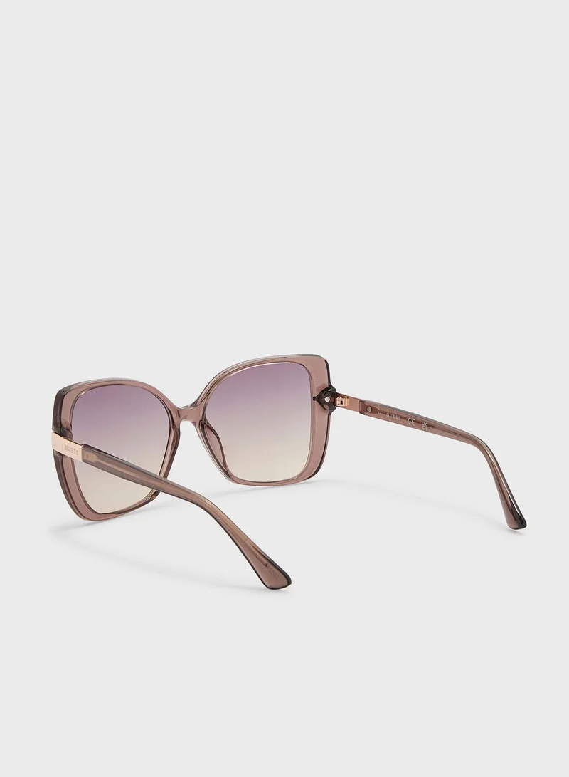 GUESS Mirrored Round Sunglasses