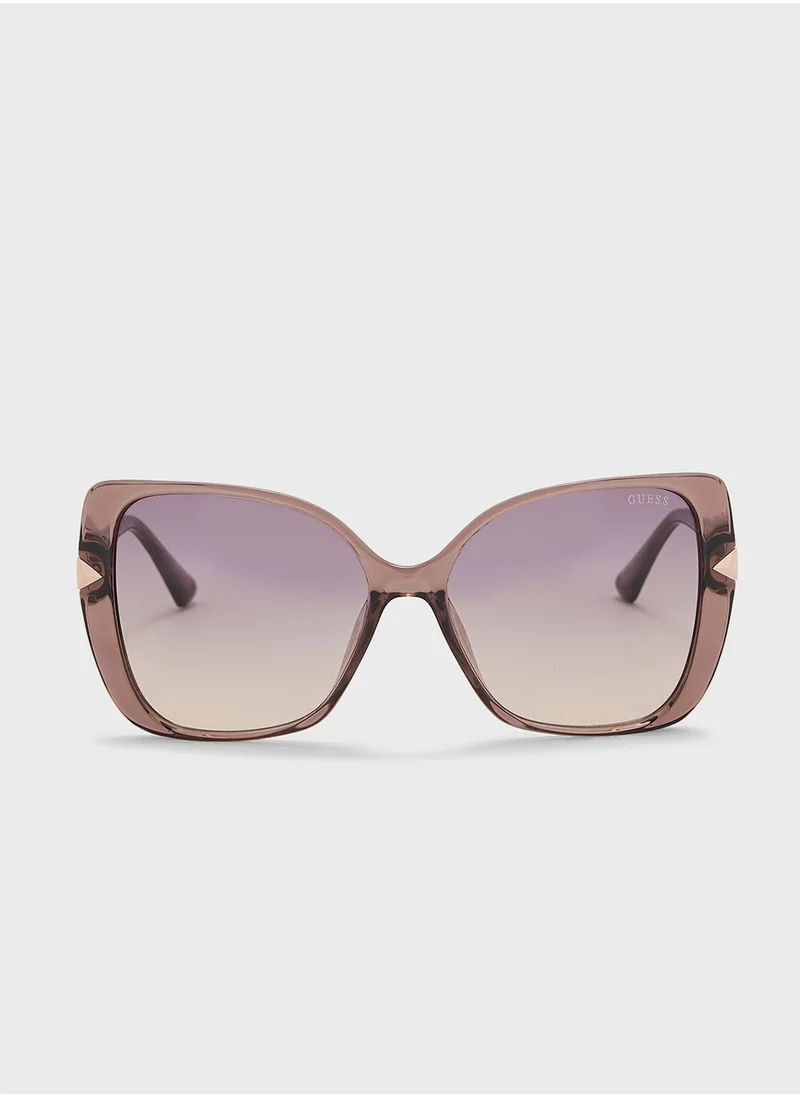 GUESS Mirrored Round Sunglasses