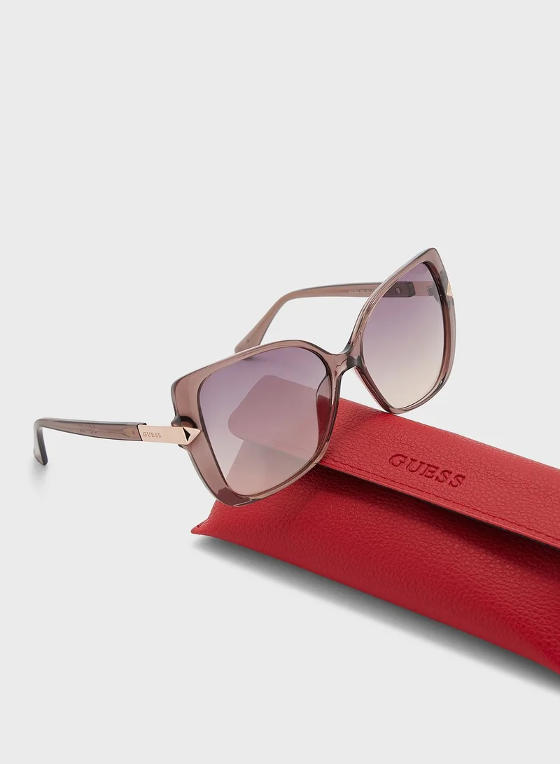 GUESS Mirrored Round Sunglasses