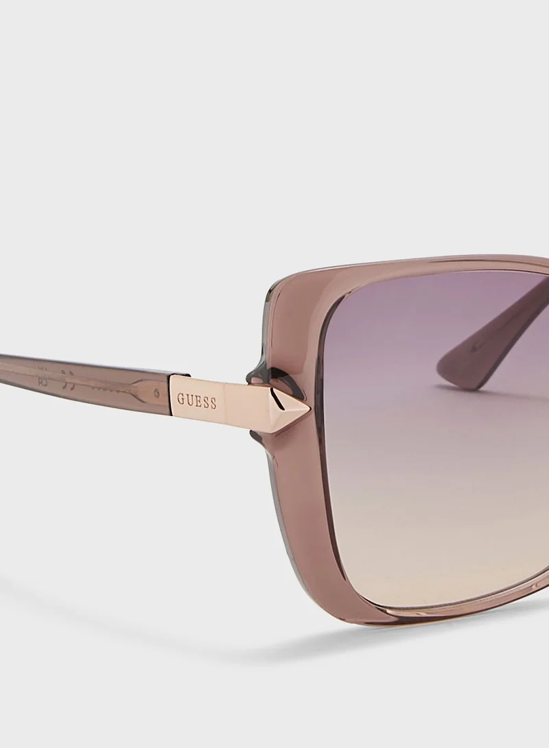 GUESS Mirrored Round Sunglasses