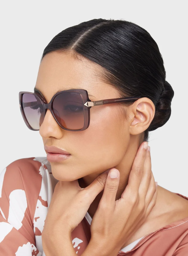 GUESS Mirrored Round Sunglasses