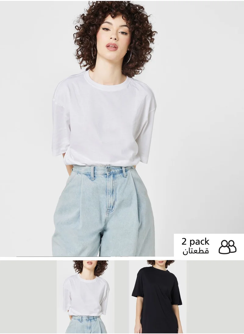 NEW LOOK 2 Pack Crew Neck T-Shirt
