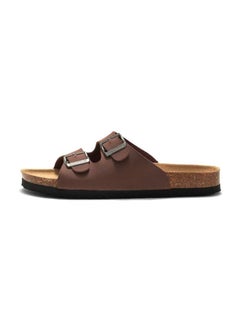 RUIZU Women's cork insole sandals, comfortable summer beach sandals with adjustable buckles  - Image 1
