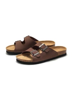 RUIZU Women's cork insole sandals, comfortable summer beach sandals with adjustable buckles  - Image 2