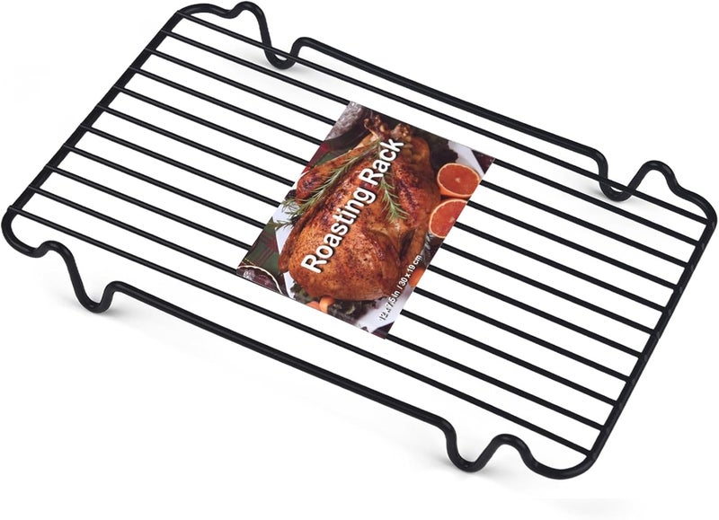 GESTONE Roasting Rack,Heavy Duty Turkey Rack for Roasting Pan,Oven Roasting Rack Insert for Baking (Rectangular 12in*7.5in) - Image 1