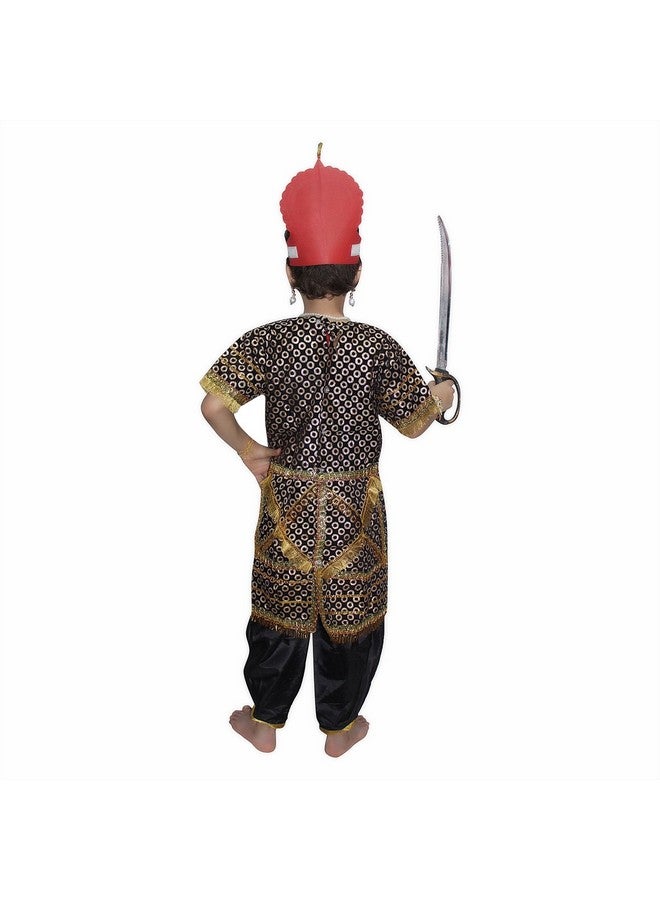 Kaku Fancy Dresses Kaku Fancy Dresses Silk & Polyester Ravan Gown Costume Of Ramleela|Dussehra|Mythological Character -Multicolour, 14-17 Years, For Boys - Image 5
