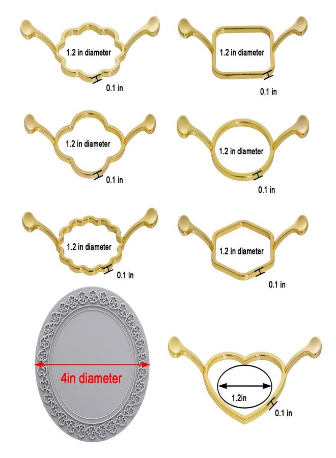 cnomg 7pcs Metal Wax Seal Molds Gold Wax Seal Mat Wax Seal Molds kit for Invitations Envelopes Gifts Wine Packaging - Image 2