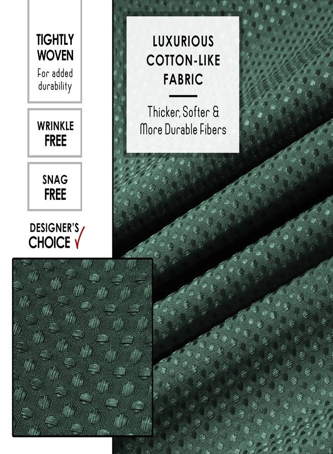 Clara Clark Hunter Green Shower Curtain - Hotel Quality Waffle Fabric Bath Curtain 72x72, Heavy Duty Waterproof Shower Curtains for Bathroom - Image 5