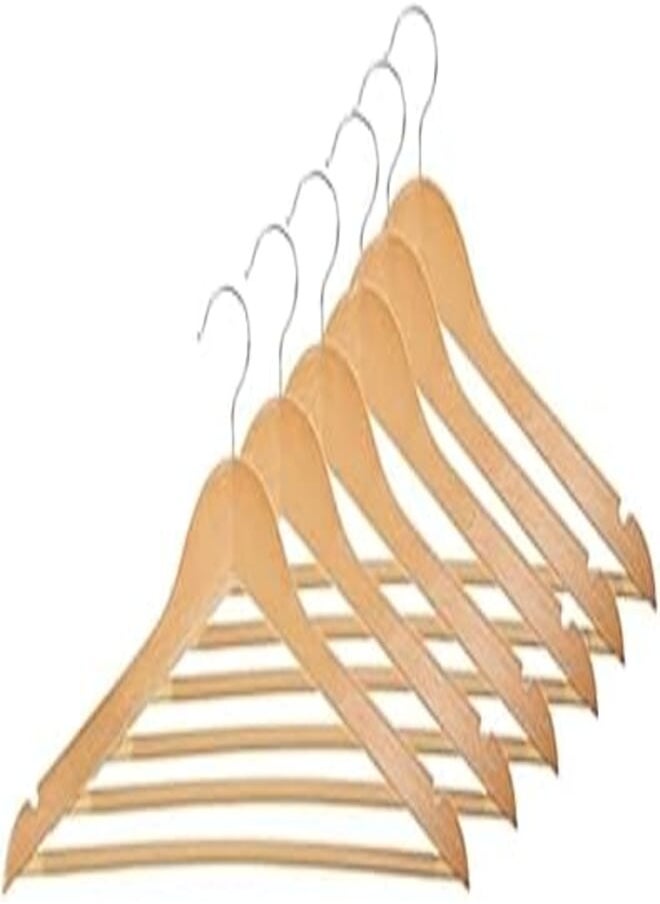 OR - Wooden Clothes Hangers 6 Pcs, One Size - Image 1