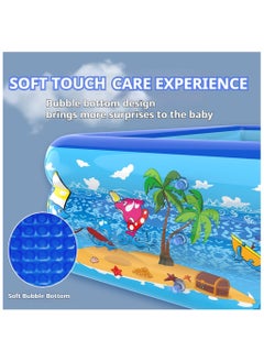 ZERIFAM Inflatable Swimming Pool, Thickened Large Kiddle Pool, Blowup Pool for Summer Water Party, Family Swimming Pool for Backyard Garden Outdoor Indoor (150x100x55cm)  - Image 2