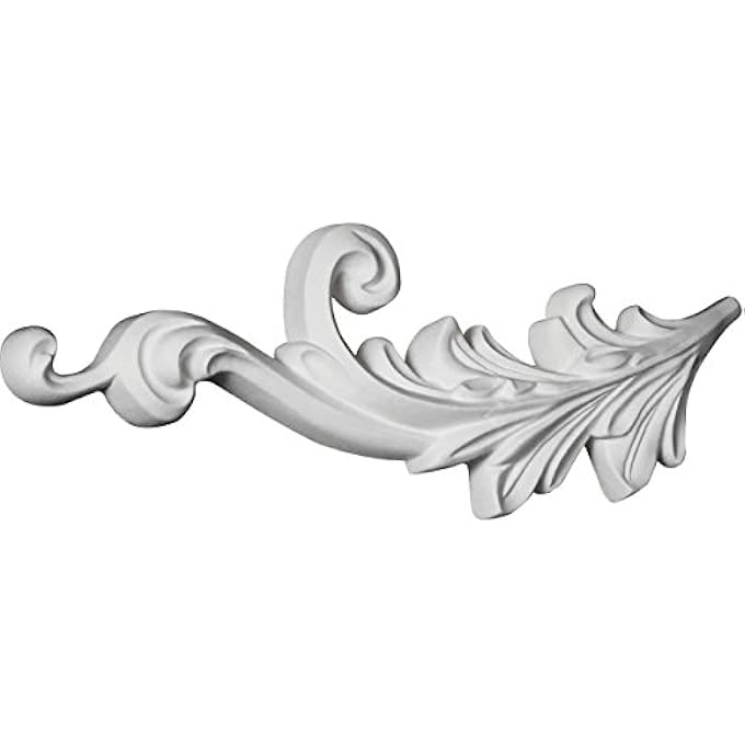 ONL04X10X01RB-L 3 5/8"W X 9 1/2"H X 7/8"P ROBIN SCROLL ONLAY, LEFT, WHITE - Image 3