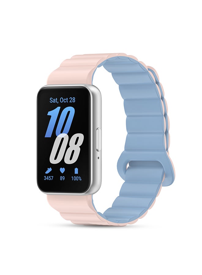 O Ozone Silicone Loop Magnetic Watch Band For Samsung Galaxy Fit 3, Soft Silicone Sport Breathable Replacement Band for Men Women 