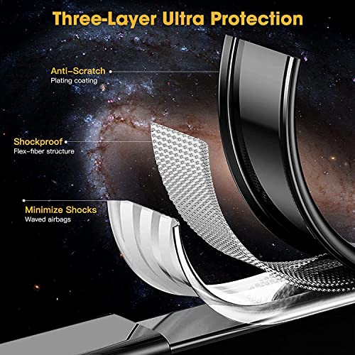 VONZEE® Clear Logo Electroplating Transparent Case for iPhone 14 Case 6.1 inch 2022, Luxury Electroplated TPU Cover, Individual Camera Protection for Each Lens Bumper Case (Black) - Image 5