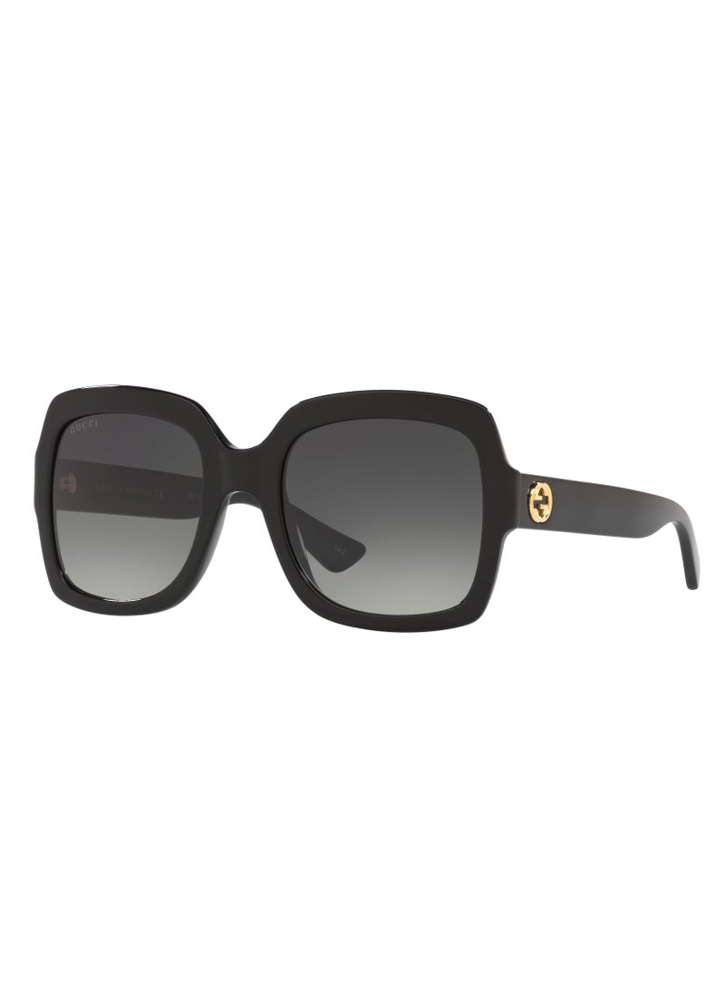 Gucci Women Black Square Sunglasses with Grey lenses GG0036SN-001 54mm - Image 1