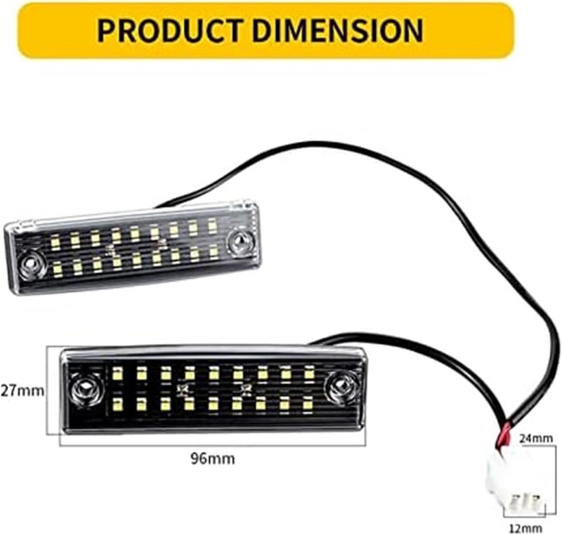 QASULER 2pcs 12V Number Plate Lamp for Toyota - Image 4