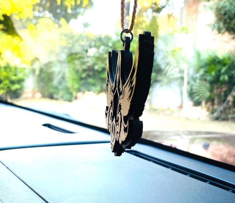 TEYRAH Khanda and Baaz Eagle Guru Gobind Singh Ji Baaz Car Hanging Punjabi Accessory Sikh Khanda for Car Hanging Punjabi Accessories - Image 4