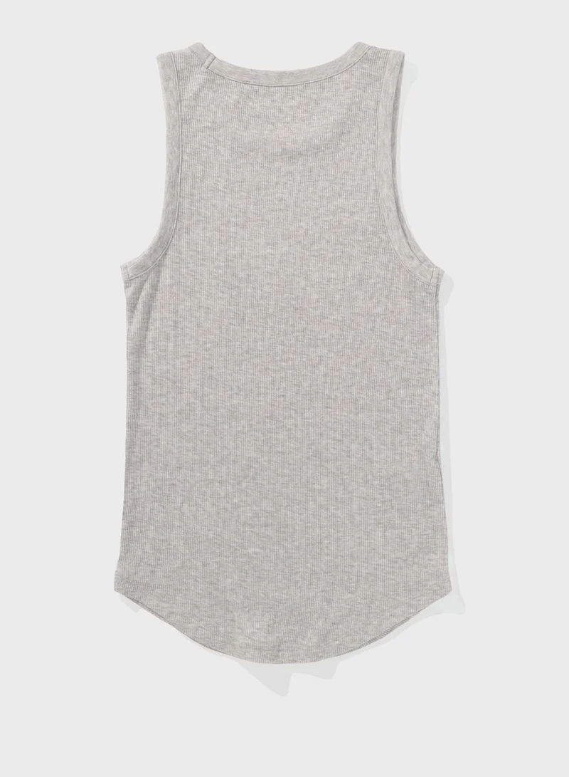 American Eagle Crew Neck Cropped Top