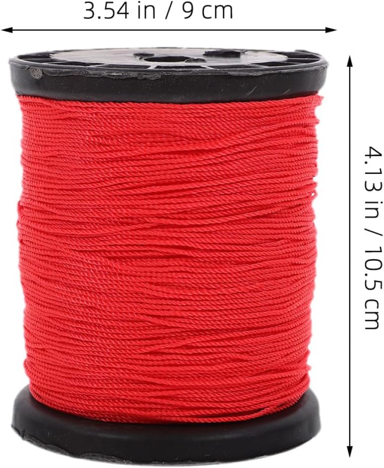 Construction Nylon Twine Cord, Builders String Line for Masonry, Red Twisted Construction String for Building Sites, 3 Rolls (0.195kg Each) - Image 2