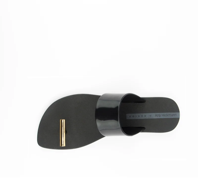 Voices Look Minimal Me Women'S Single Strap Sandals - Black