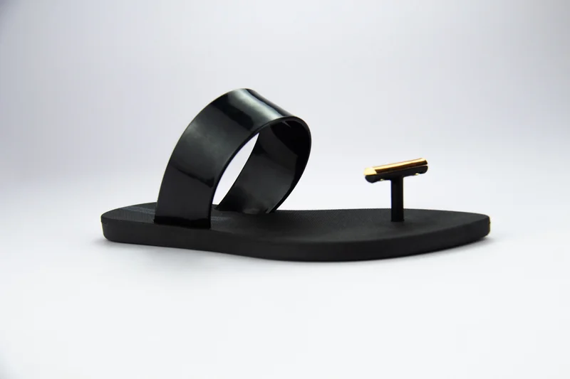 Voices Look Minimal Me Women'S Single Strap Sandals - Black
