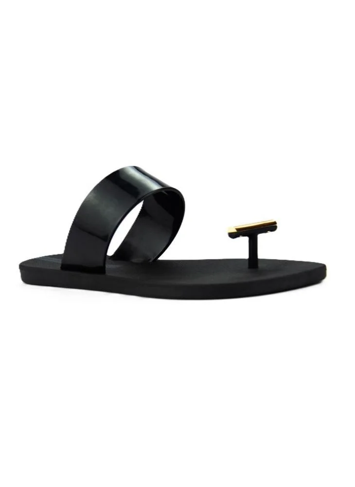 Voices Look Minimal Me Women'S Single Strap Sandals - Black