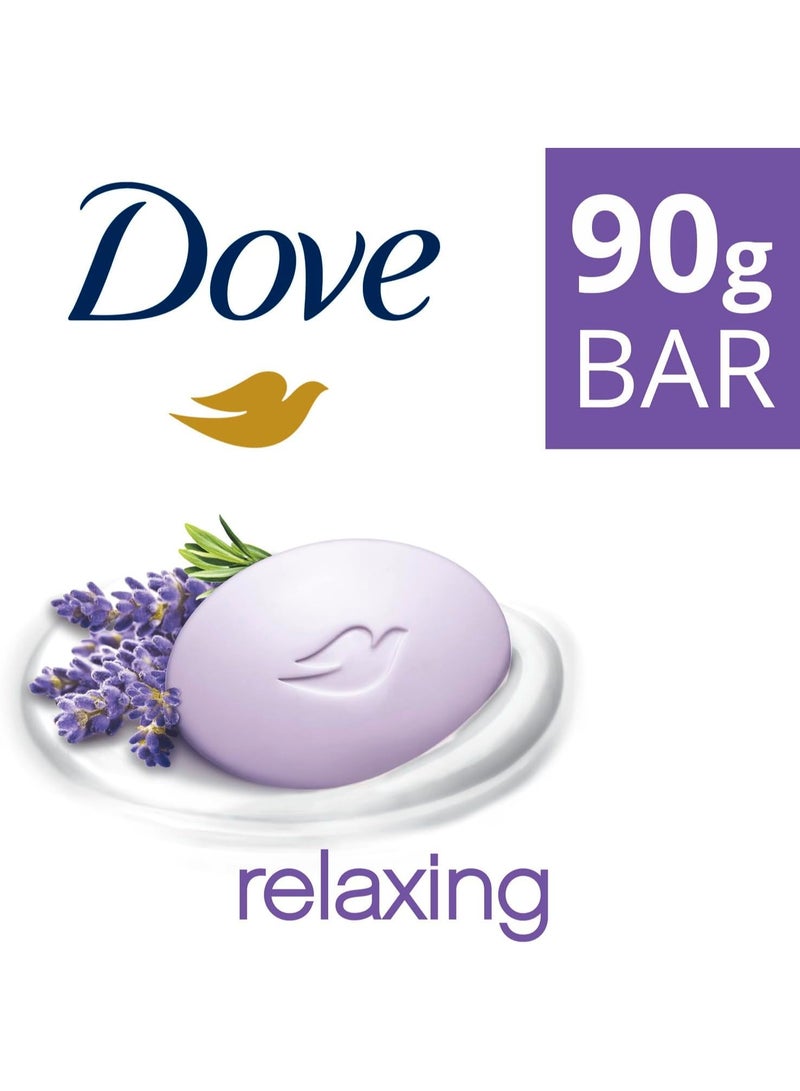 دوف صابونة للاسترخاء برائحة اللافندر والبابونج والكريم المرطب من دوف - 90 جرام - Image 2