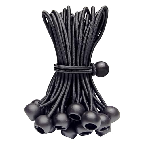 Kydavoo Bungee Cords with Balls 35PCS 6 Inch Heavy Duty Ball Bungees for Canopy Tarp Tent Outdoor Black Elastic Ties for Secure Hold No Odor Durable UV Resistant 35 B6 - Image 1
