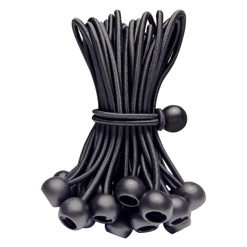 Kydavoo Bungee Cords with Balls 35PCS 6 Inch Heavy Duty Ball Bungees for Canopy Tarp Tent Outdoor Black Elastic Ties for Secure Hold No Odor Durable UV Resistant 35 B6 - Image 2