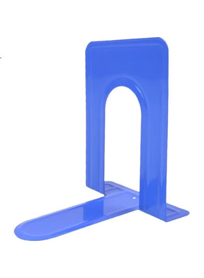 Befon Deyin 8.5-Inch (21Cm High) Metal Bookend 3556, Simple Desktop Bookshelf Clip Storage Book Creative Book Stopper, Blue, 2 Pieces/Pack - Image 3