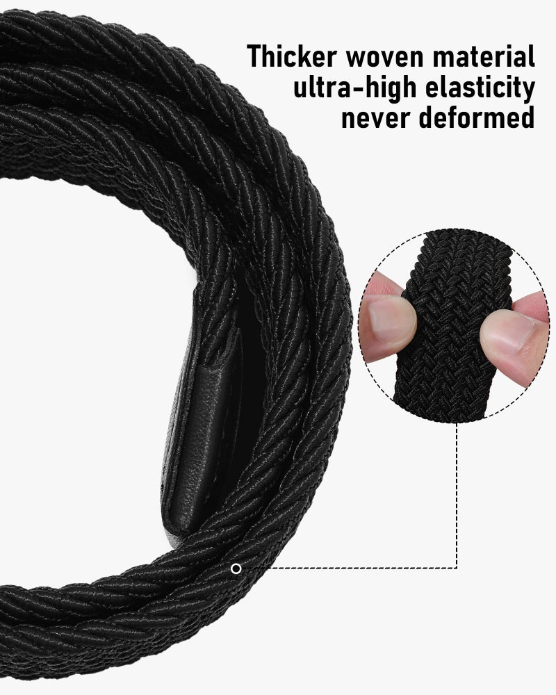 Kajeer Boy Belt Stretch Braided,Pin Buckle Elastic Woven Kids Golf Belt for Boys Girls (Small, Brown) - Image 5