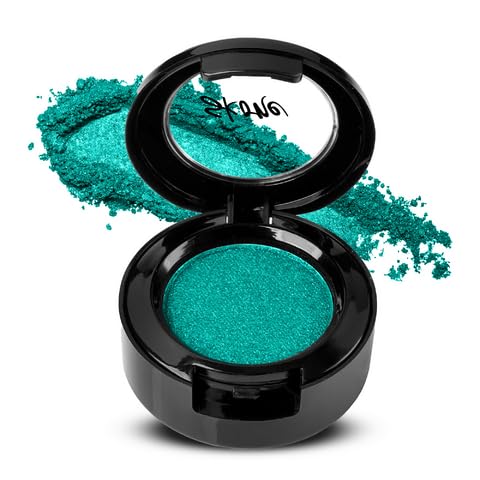 Skone Cosmetics Gems Eye Shadow Highly Pigmented Longwear Eye Makeup Single Eyeshadow with Pro Shimmery Finish  UltraBlendable Slightly Shimmer Shades  Green Eyeshadow  Romance