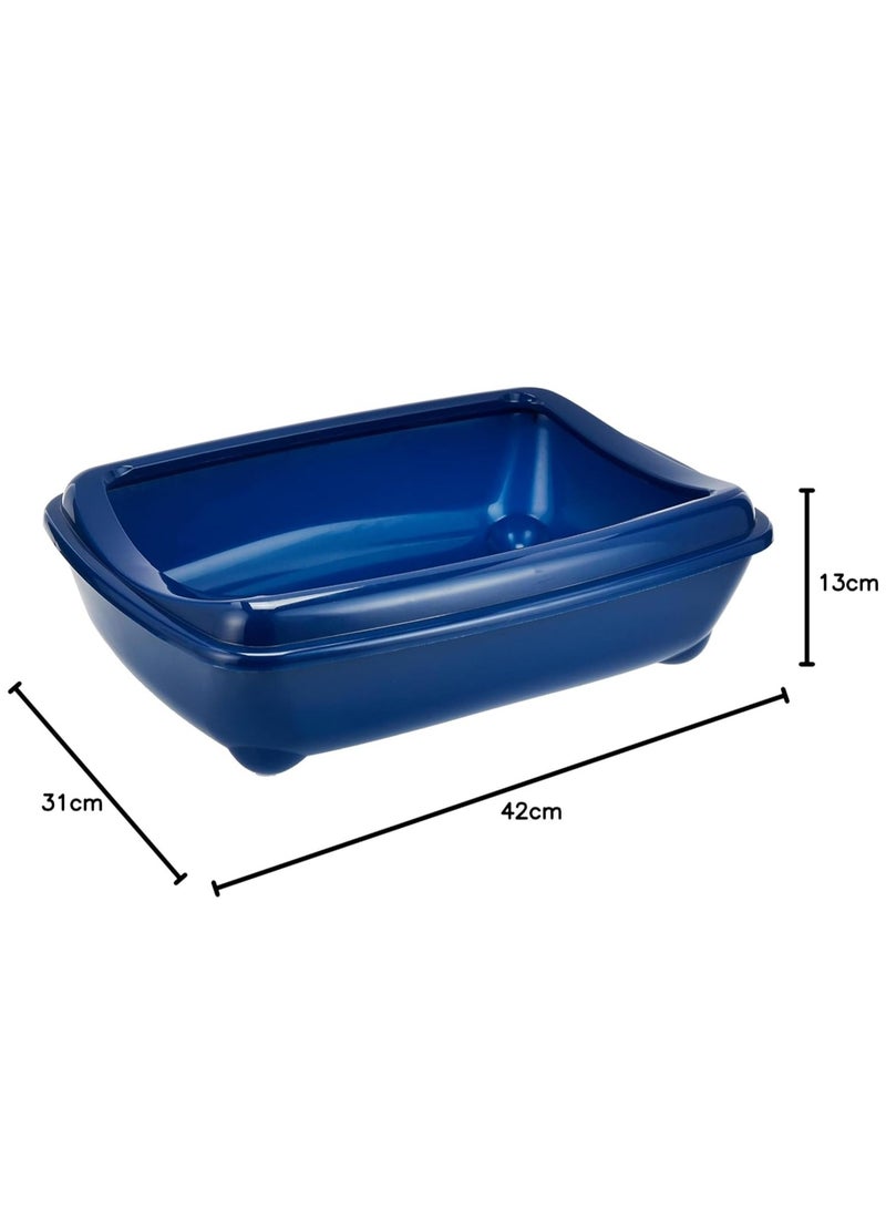 MODERNA Arist O Tray Cat Litter Tray Color Blue Size M With Rim - Image 3