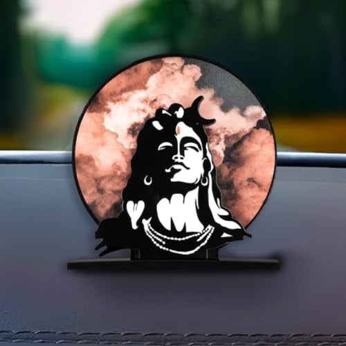 Exclusivish Shiv Ji 3D Car Idol with Box | Shiva Idol for Car Dashboard, Mahadev Murti, Adiyogi Statue for Home, Mandir, Work Desk & Living Spaces | Lord Shiva Gift Items & Car Dashboard Accessories - Image 1