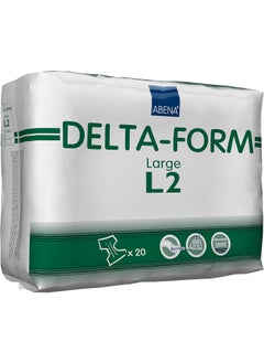 Abena Delta-Form Adult Incontinence Briefs, Level 2, (Medium To Extra Large Sizes) Large, 20 Count