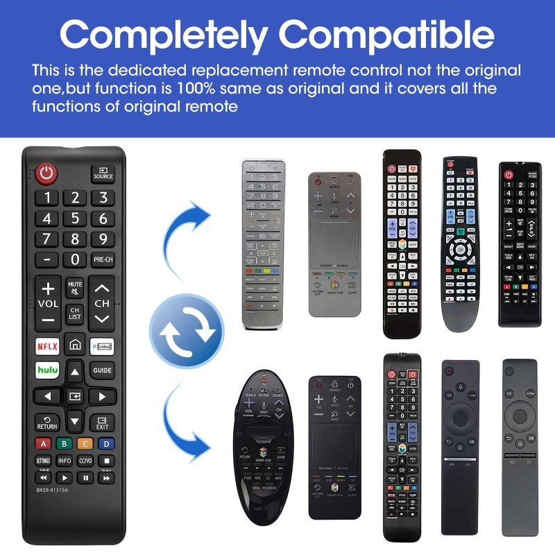 YesBes 3 Pack Remote for All Samsung TV Remote, Replacement Compatible with All Samsung Smart TVs, LCD, LED, 3D, HDTV, Series TVs - Image 3