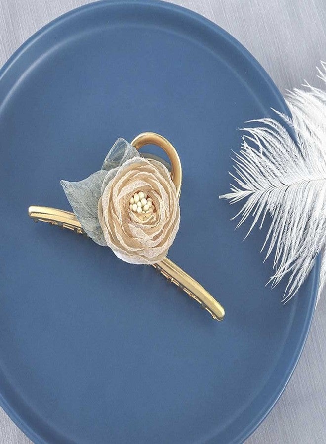 Bohend Big Flower Hair Claw Nonslip Thick Hair Clip Strong Large Hair Styling Accessories for Women and Girls - Image 2