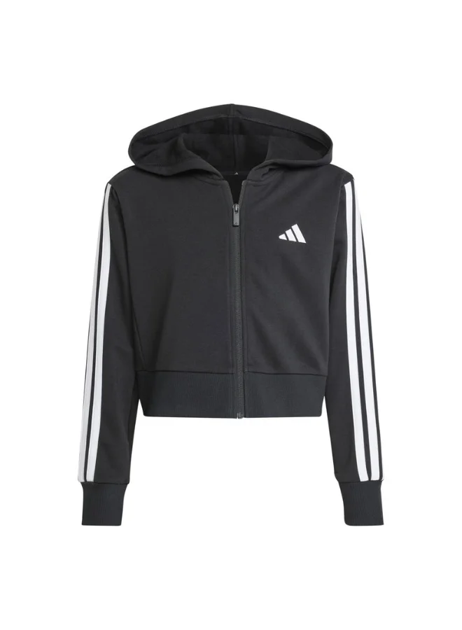 adidas جاكيت تدريب أسود Jg 3S Ft Fz Cro للأطفال 7-8 سنوات
