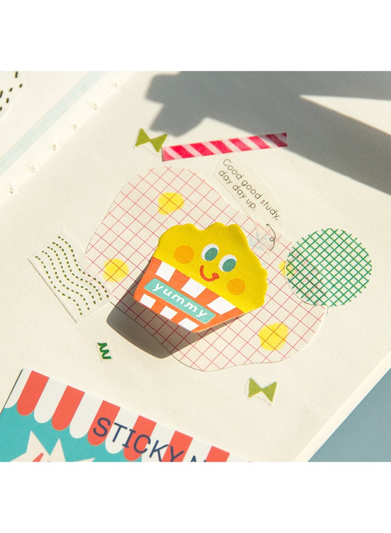 Lovely Cartoon Sticky Notes, 7 Packs Cartoon Sticky Notes Set, Self-Stick Message Notes, Refrigerator Sticky Notes for School Student Kids Gifts Party Bags Filler, 270 Sheets - Image 3