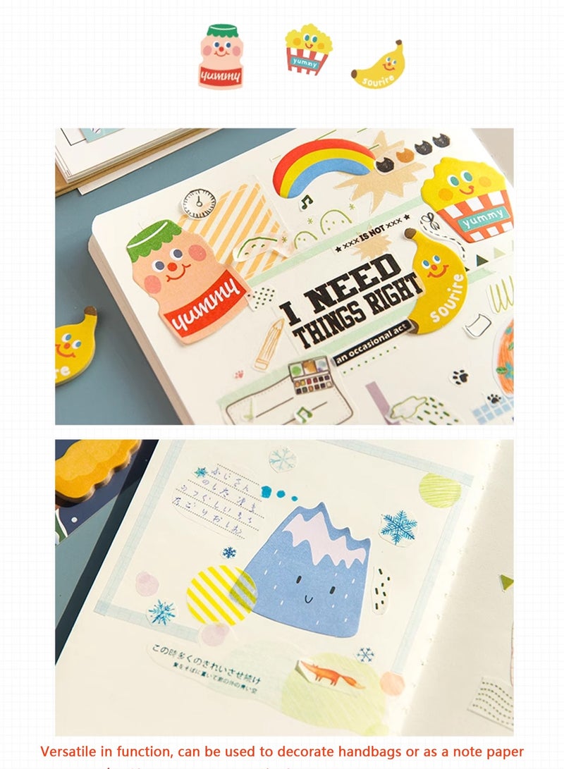 Lovely Cartoon Sticky Notes, 7 Packs Cartoon Sticky Notes Set, Self-Stick Message Notes, Refrigerator Sticky Notes for School Student Kids Gifts Party Bags Filler, 270 Sheets - Image 5