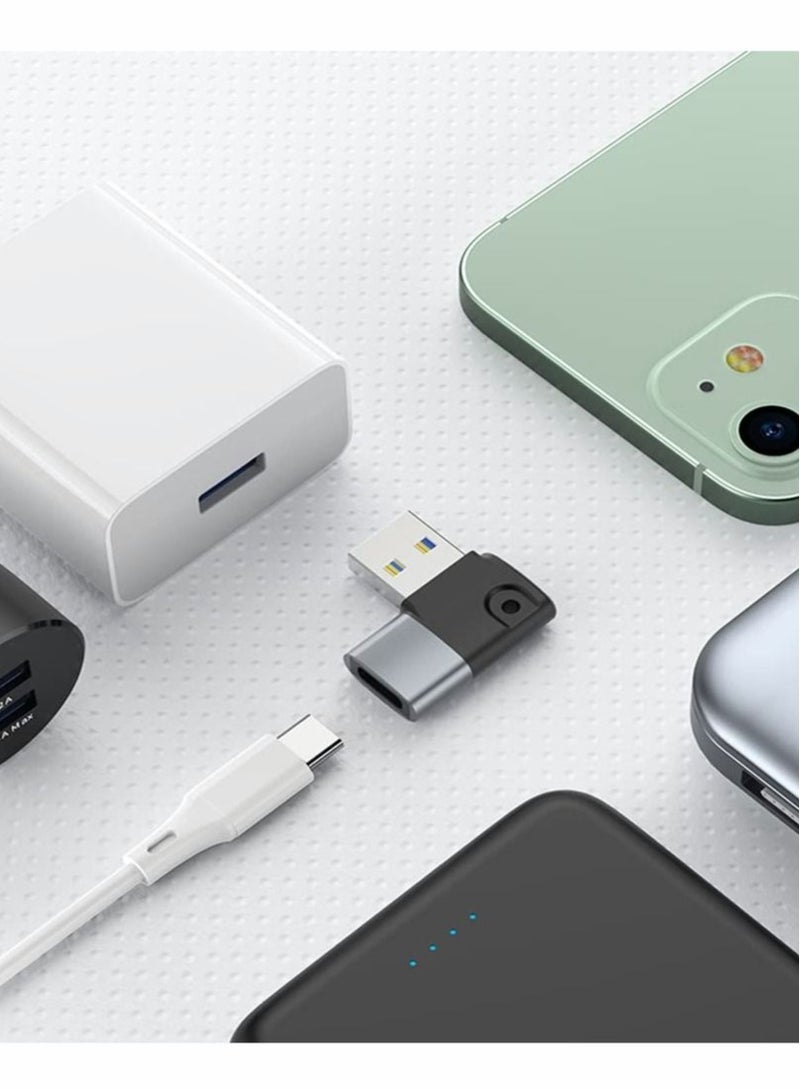 Captaintech 90 Degree USB C to USB A Adapter, Right Angle & Left Angle USB A 3.0 Male to USB Type C 3.1 Female Connector for Laptops, Wall Chargers, Power Banks(4 Pack) - Image 4
