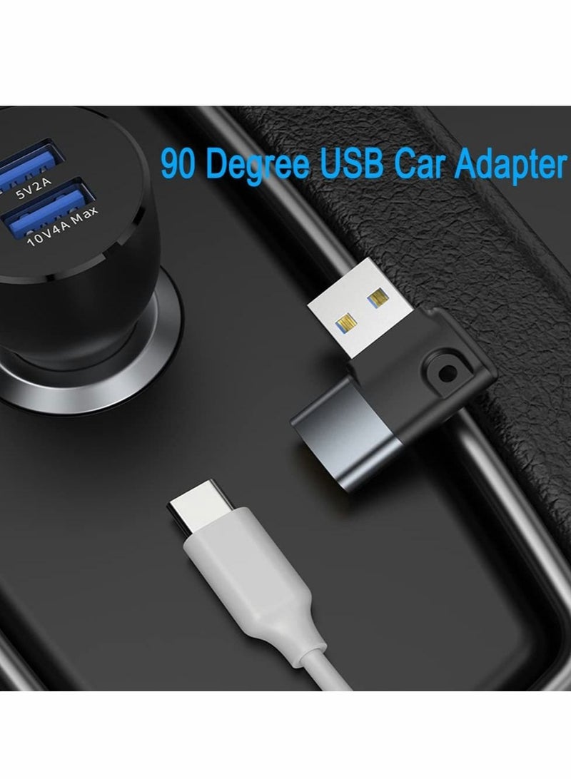 Captaintech 90 Degree USB C to USB A Adapter, Right Angle & Left Angle USB A 3.0 Male to USB Type C 3.1 Female Connector for Laptops, Wall Chargers, Power Banks(4 Pack) - Image 5