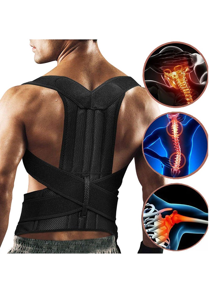 DURKU Posture Corrector for Men and Women, Adjustable Back Straightener and Providing Pain Relief from Neck, Back & Shoulder (XL)  - Image 1