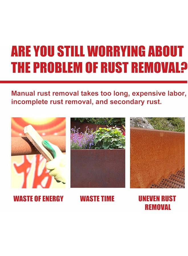 YARDHOBI Rust Renovator, Rust Remover For Metal, Rust Converter For Metal, Water-Based Rust Remover For Metal, Rust Removal Converter Metallic Paint With Brush, Multi-Functional Anti-Rust Paint (100Ml) - Image 2